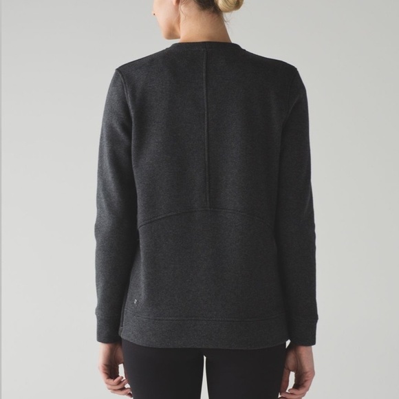 Lululemon Yes Fleece Pullover Heathered Black/Black Size 4 - Picture 9 of 9